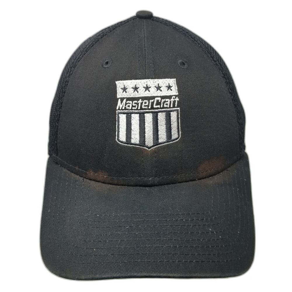 New Era MasterCraft Trucker Hat Black One Size Mesh Back Snapback Boat Logo